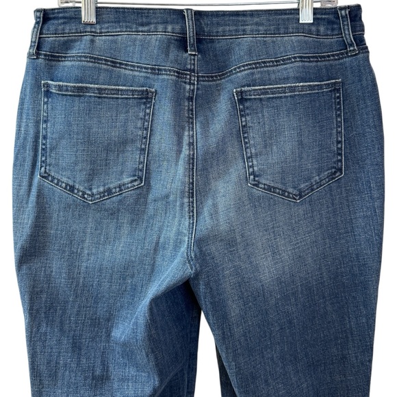 Chicos So Slimming Girlfriend Slim Ankle Jean Beaded Sequin Floral Vines 12 R - Picture 6 of 16